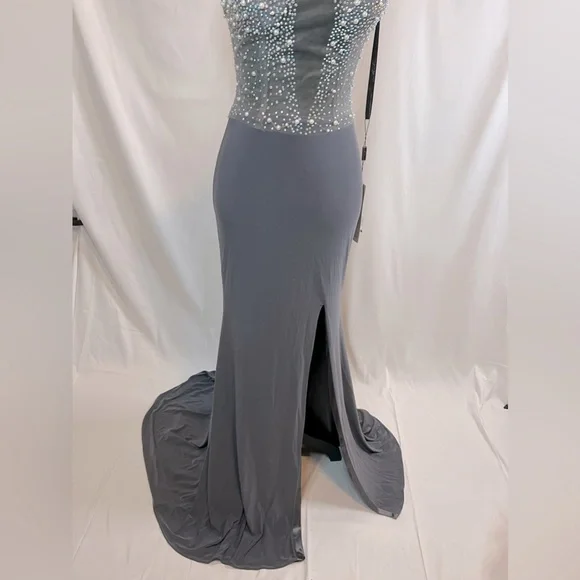 green emerald velvet dress Milano Formals E2046 Dress